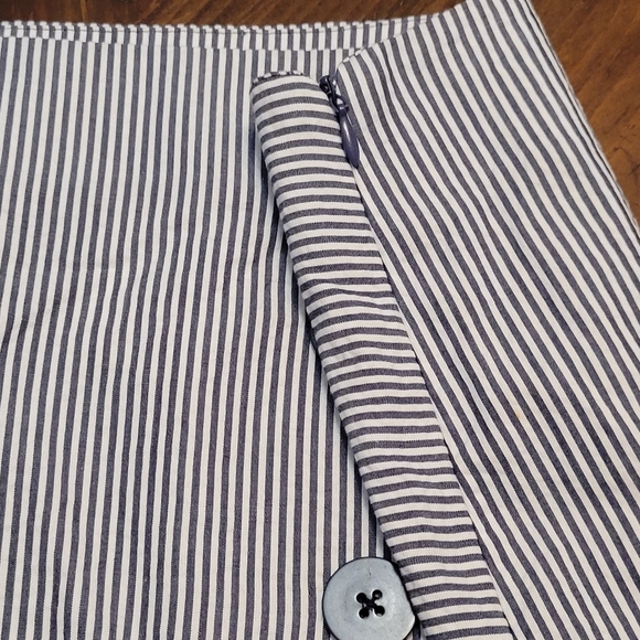 Urban Outfitters Sailorette Striped Mini Skirt NEW Faux Button Front Bib Panel - Picture 10 of 16
